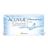 ACUVUE OASYS con HYDRACLEAR Plus para Miopía o Hipermetropía uso quincenal (D -2.5, BC 8.4)