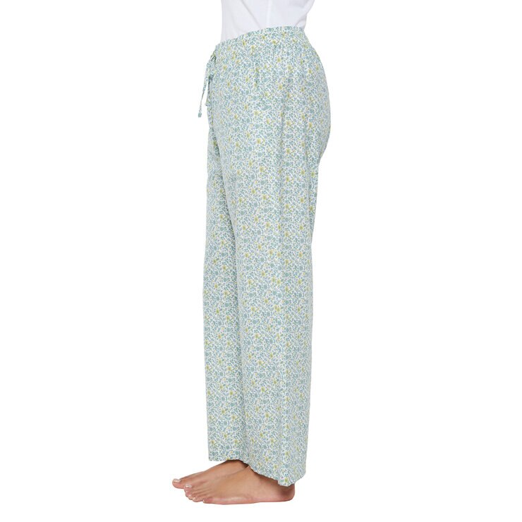 Wildfox Conjunto de Pantalones de Pijama para Dama Azul y Verde Grande