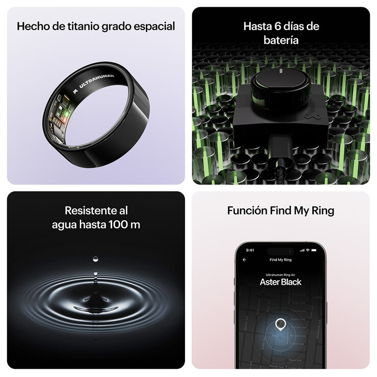 Ultrahuman Ring Air Negro Aster