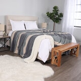 Life Comfort Cobija Tamaño Queen/ King, Multi Stripe