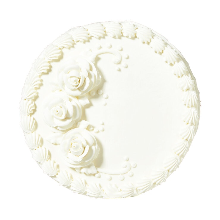 Kirkland Signature Pastel con Decoración de Rosas Blancas