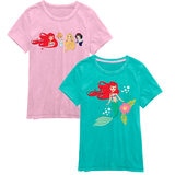 Disney Playera 2 piezas para Niños o Niñas Princesas 6