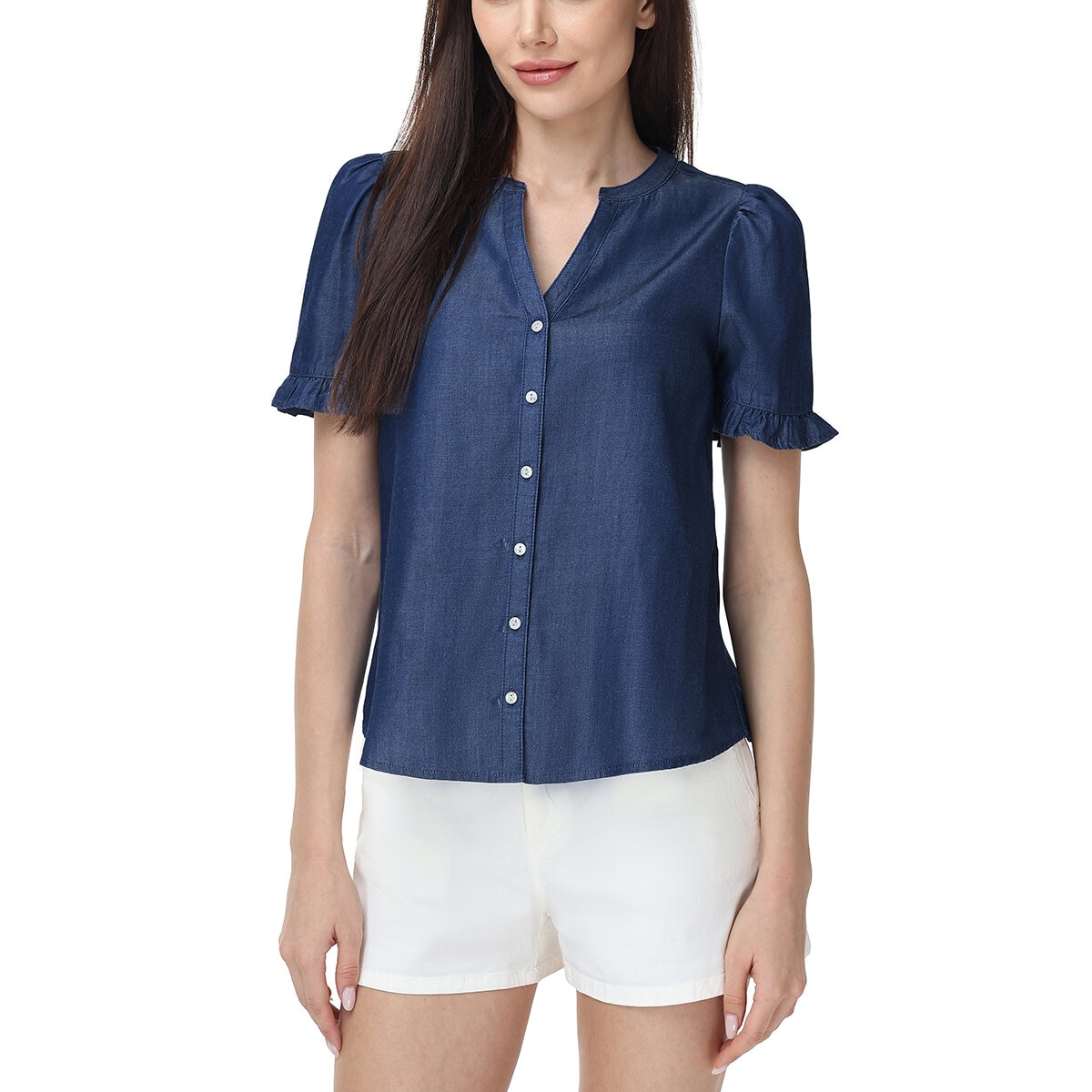 Frye Blusa para Dama Azul oscuro Grande