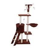 Fancy Pets Mueble para Gato con Escalera, Casa, Hamaca, Juguete y Postes Rascador 140 cm