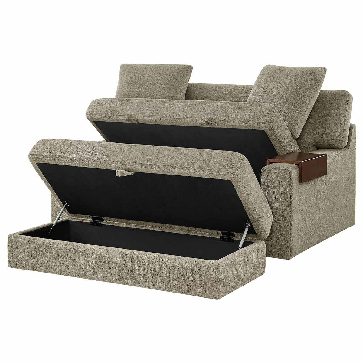 Thomasville, Gilroy, Sillón de Tela Con Otomano Thomasville, Gilroy, Sillón de Tela Con Otomano