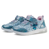 Disney Stitch, Tenis Color Azul con Luces, para Niña, Varias Tallas