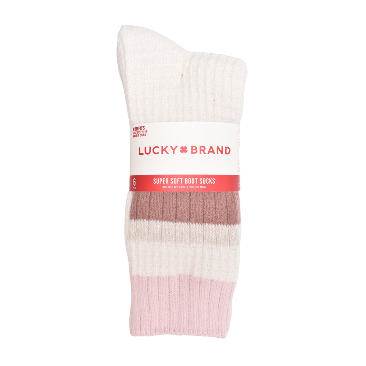 Lucky Brand Calcetines para Dama 6 pares Combo Blanco Unitalla