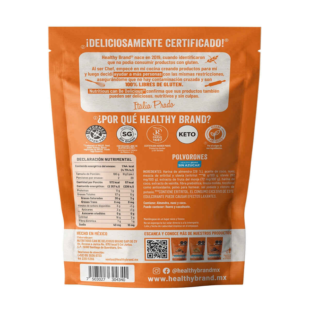 Healthy Brand Polvorones Keto 200 g