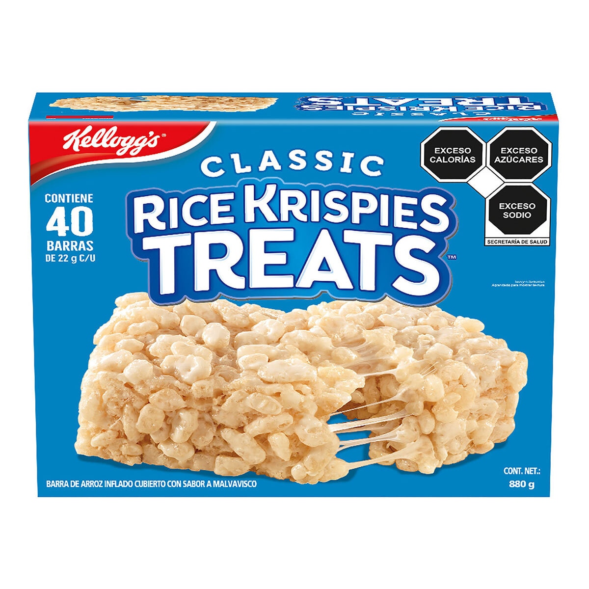 Kellogg's Barras de Arroz Inflado Rice Krispies 40 pzas d