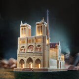 4D Build, Kit de Rompecabezas 3D - Notre Dame con Luces LED