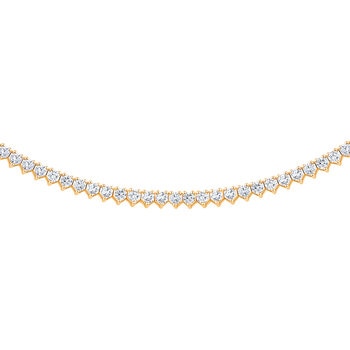 Collar de Diamantes, 5ctw, Oro Amarillo de 14K