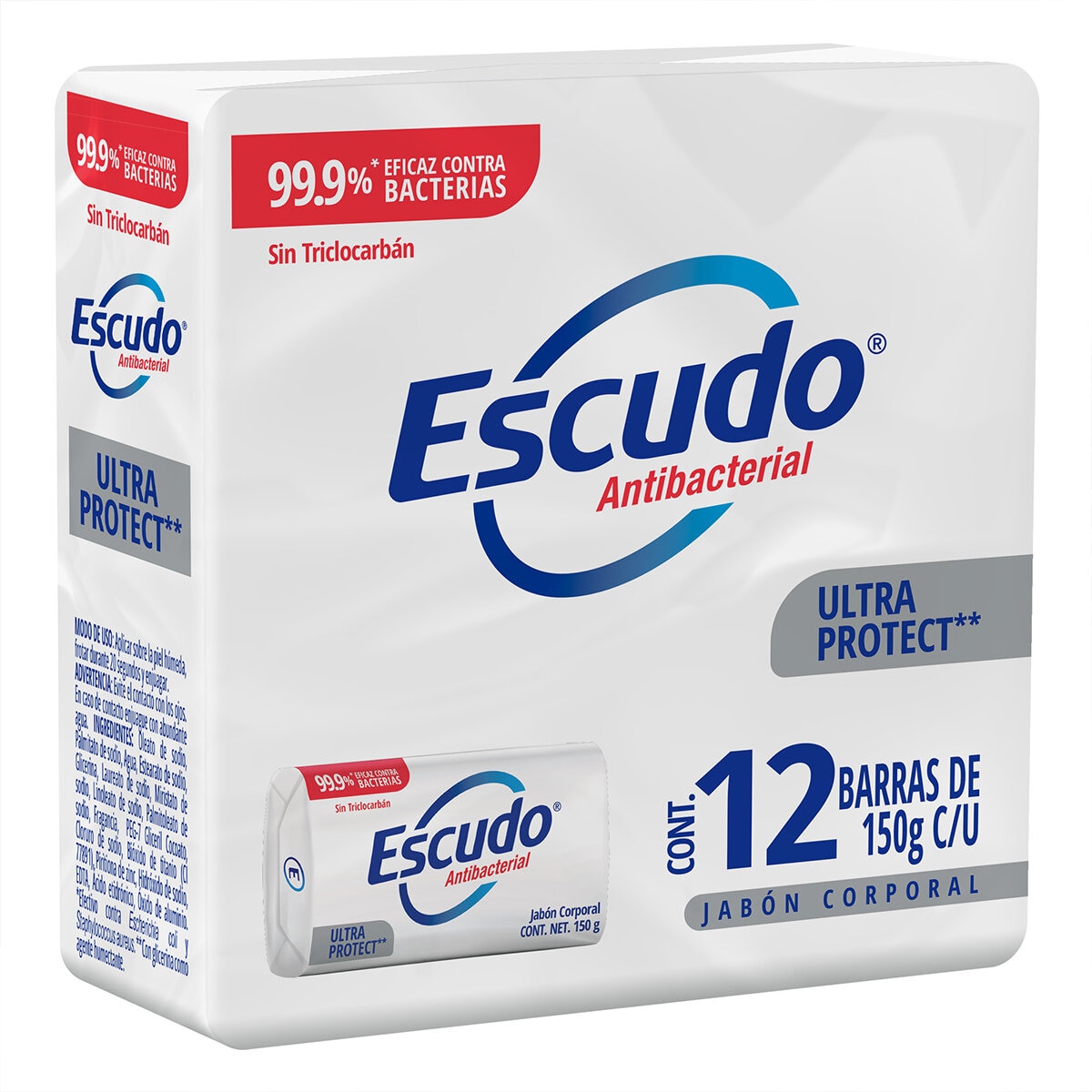 Escudo Ultra Protect Jabón en Barra 12 pzas de 150 g