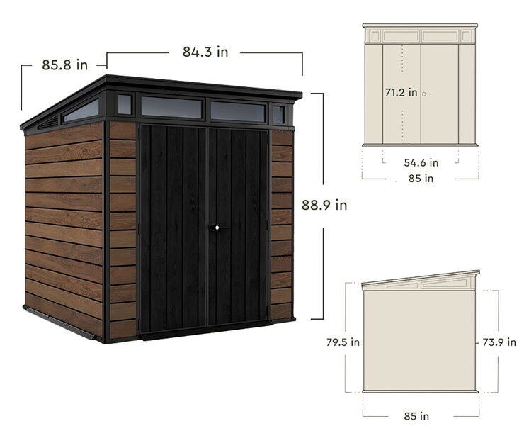Keter, Signature Collection Pent Cobertizo de 2.1m x 2.1m