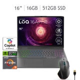 Lenovo LOQ 16APH8 Gaming Laptop 16" Full HD AMD Ryzen 5 16GB 512GB SSD + Mouse