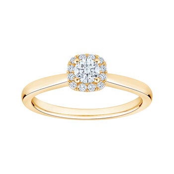 Anillo de Compromiso, 0.30ctw Diamantes, Oro Amarillo 14K