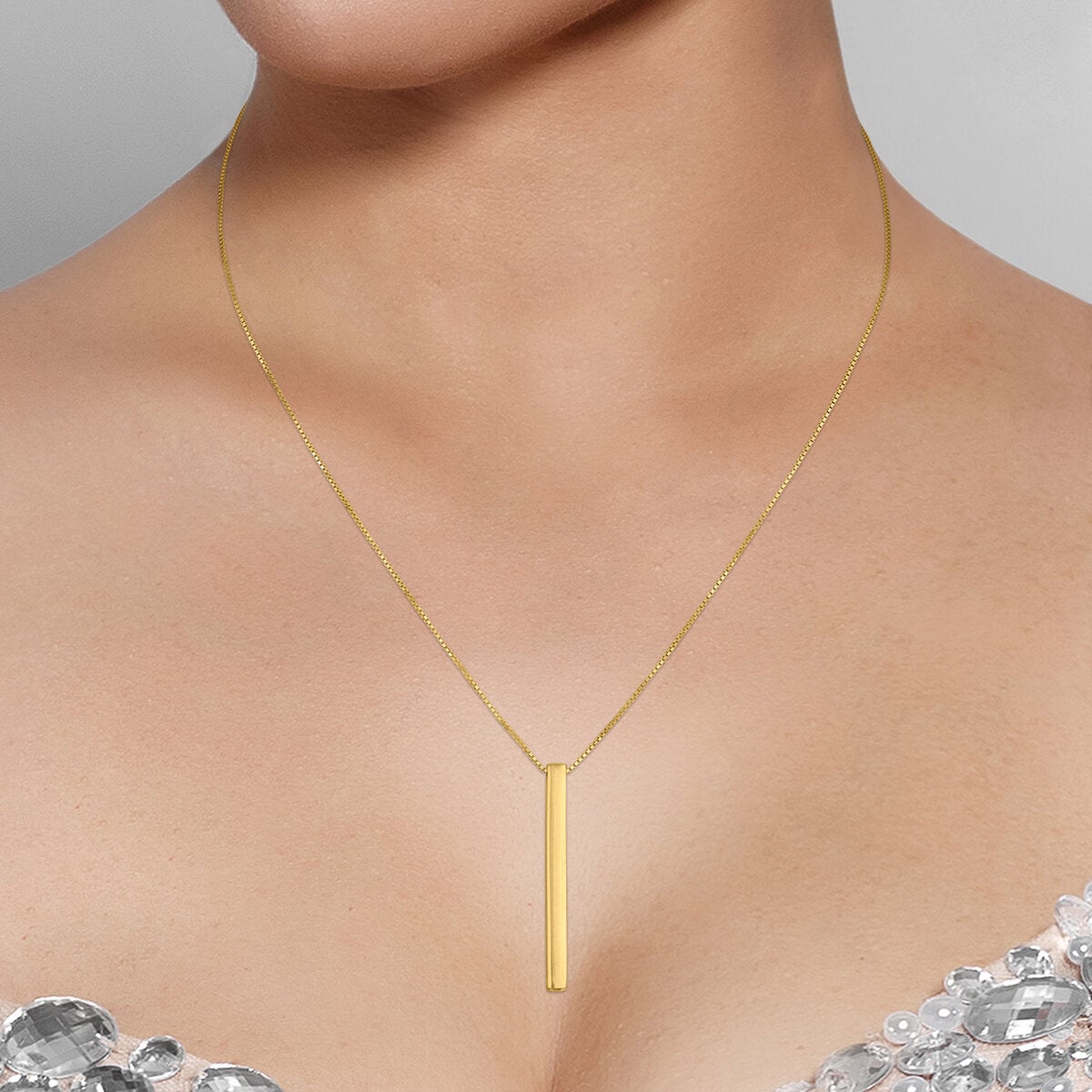 Collar con Dije, Oro Amarillo 14k Collar con Dije, Oro Amarillo 14k