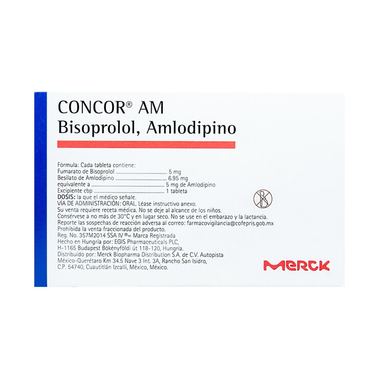 Concor AM 5/5 mg 30 Tabletas Concor AM 5/5 mg 30 Tabletas