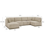 Henredon, Murphy, Seccional Modular de 6 Piezas con Otomano Henredon, Murphy, Seccional Modular de 6 Piezas con Otomano