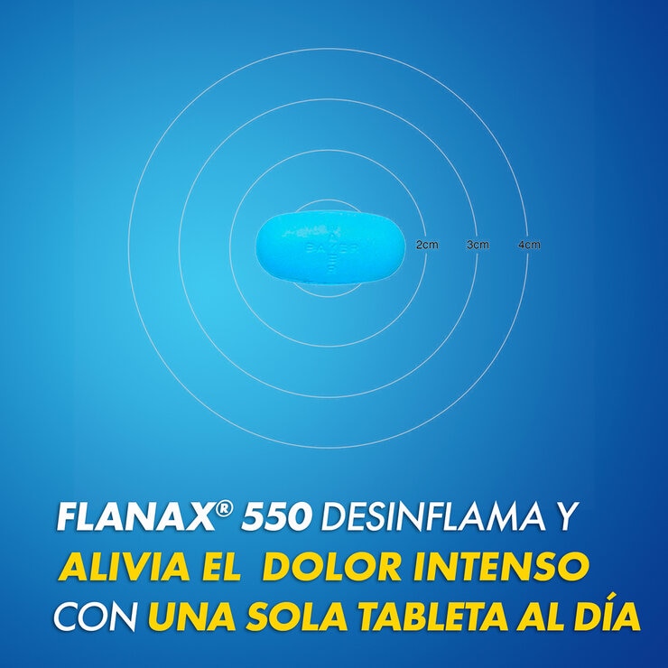 Flanax Naproxeno Caja con 30 Tabletas de 550mg c/u