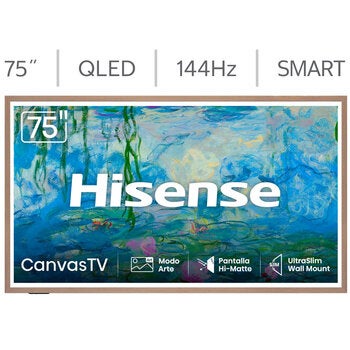 Hisense Pantalla 75" Hi-QLED 4K Canvas Google TV
