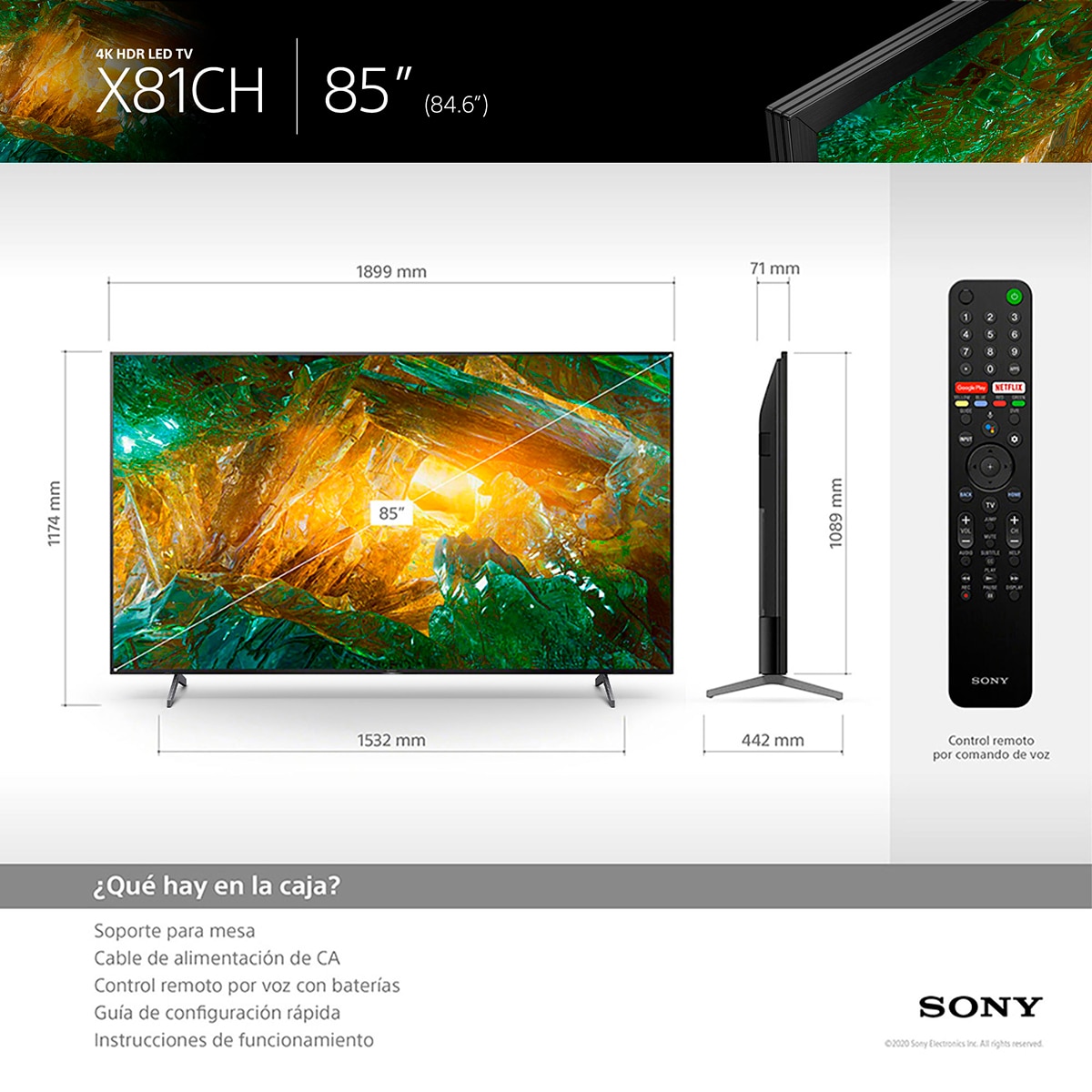 Sony Pantalla 85" SMART TV 4K UHD ANDROID TV Costco México