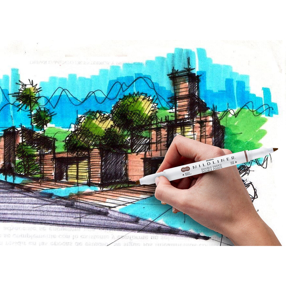 Marcador de Arte Doble Punta Midliner Cubo 25 Pzas