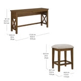 Bayside Furnishings, Lathan, Juego de mesa lateral de 4 piezas