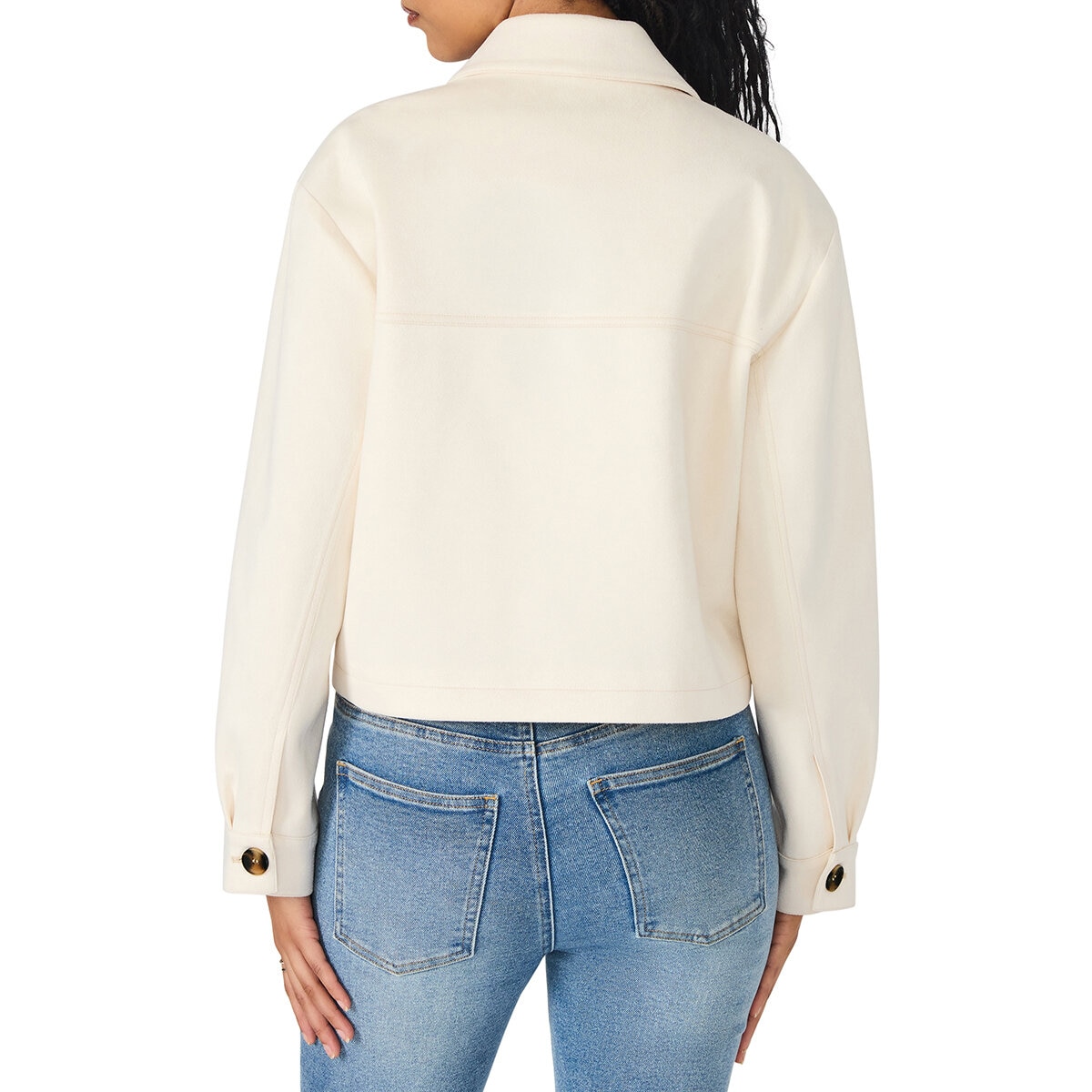 Steve Madden Chamarra tipo gamuza para Dama Beige Chica