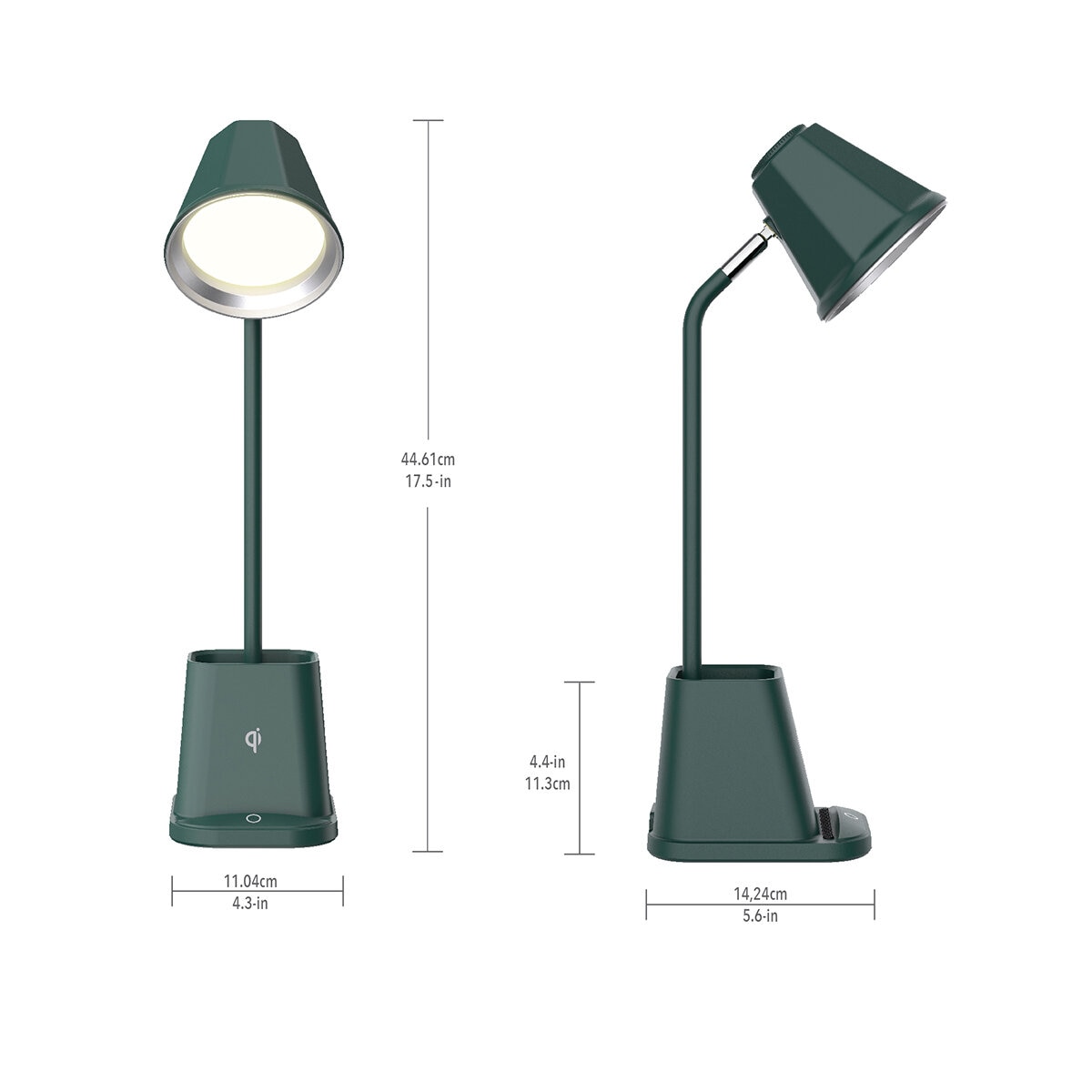 Sheffield Rayo Lámpara de Escritorio con Cargador Inalámbrico Color Verde
