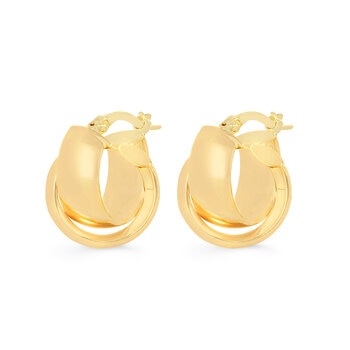 Arracadas Entrelazados, Oro Amarillo 14K