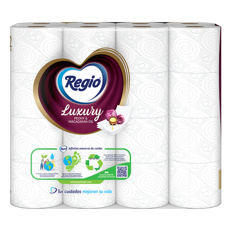 Regio Luxury Peony & Macadamia Oil Papel Higiénico 32 Rollos