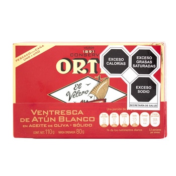 Ortiz Ventresca de Atún Blanco en Aceite de Oliva 2 pzas de 110 g