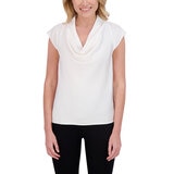 DKNY Blusa para Dama Blanco Extra Chica
