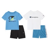 Champion Conjunto de 4 piezas para Niños y Niñas Azul 2 Años
