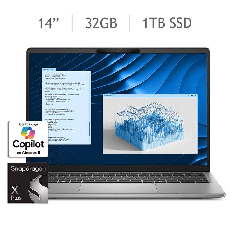 DELL Latitud 14 5455 Laptop 14" Snapdragon X Plus Full HD+ 32GB 1TB SSD DELL Latitud 14 5455 Laptop 14" Snapdragon X Plus Full HD+ 32GB 1TB SSD