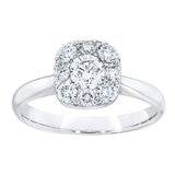 Anillo, Diamantes 0.71ctw, Oro Blanco 14K