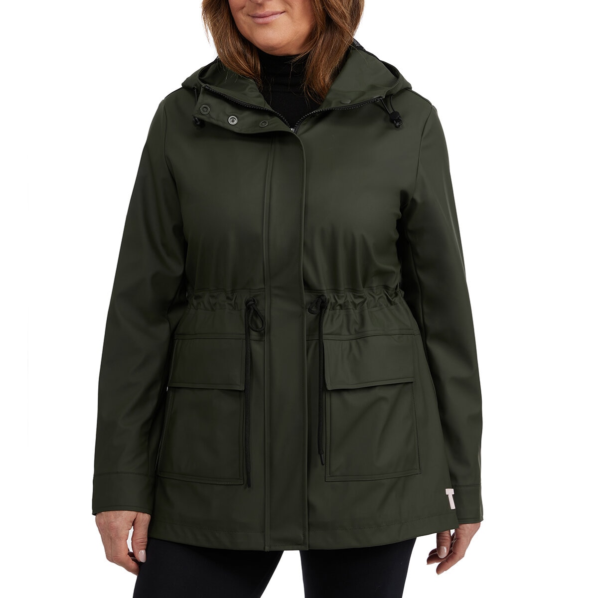 Teddi Rose Chamarra impermeable para Dama Verde Grande