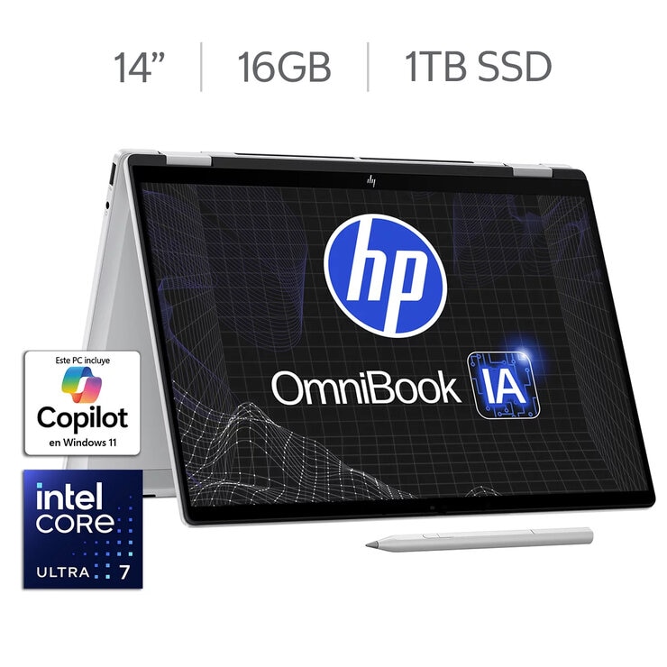 HP Omnibook X Flip NGAI 14-fm0072la 14" OLED UWVA Intel Core Ultra 7 16GB 1TB