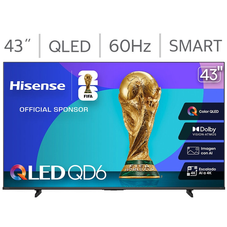 Hisense Pantalla 43" QLED 4K Fire TV