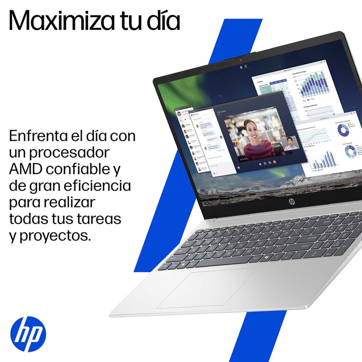 HP 15-fc0288la Laptop 15.6" Full HD AMD Ryzen 7 16GB 512GB + 12 Meses M365 Personal