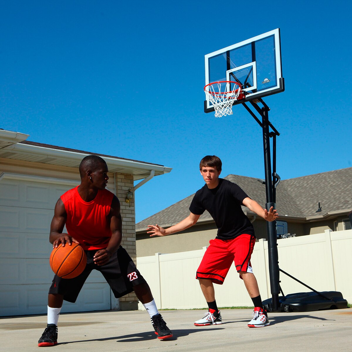 Lifetime tablero y canasta de basketball portátil de 52""