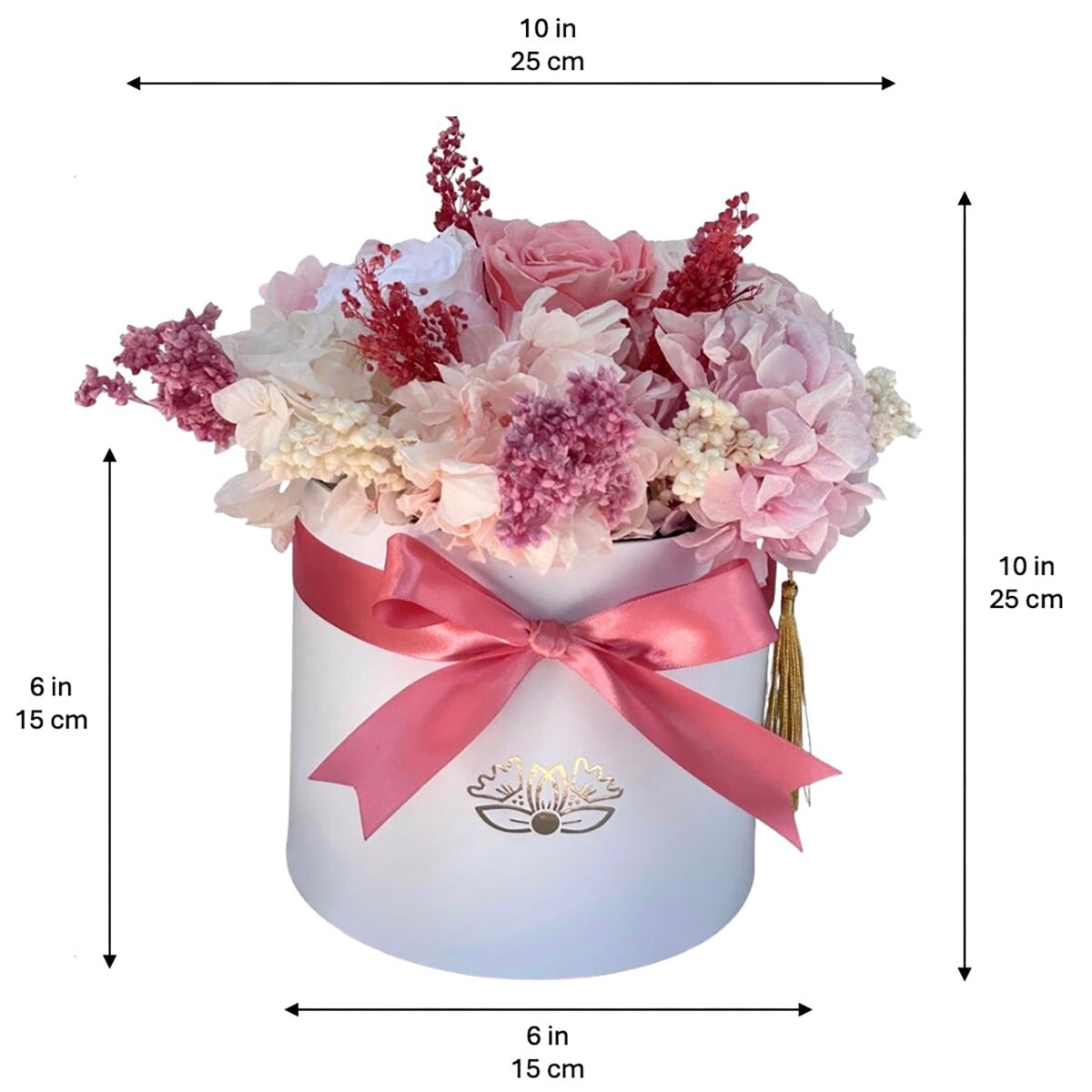 Alive, Bouquet Mix durazno, Caja Blanca, Duración 6 Meses.