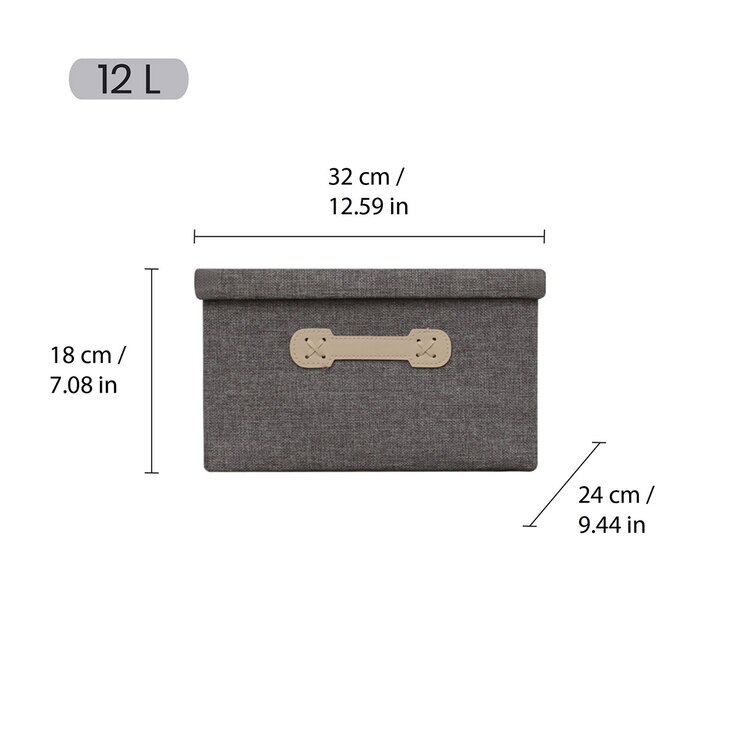 AG Box, Set de 3 Cajas de Almacenamiento Plegables para Armario