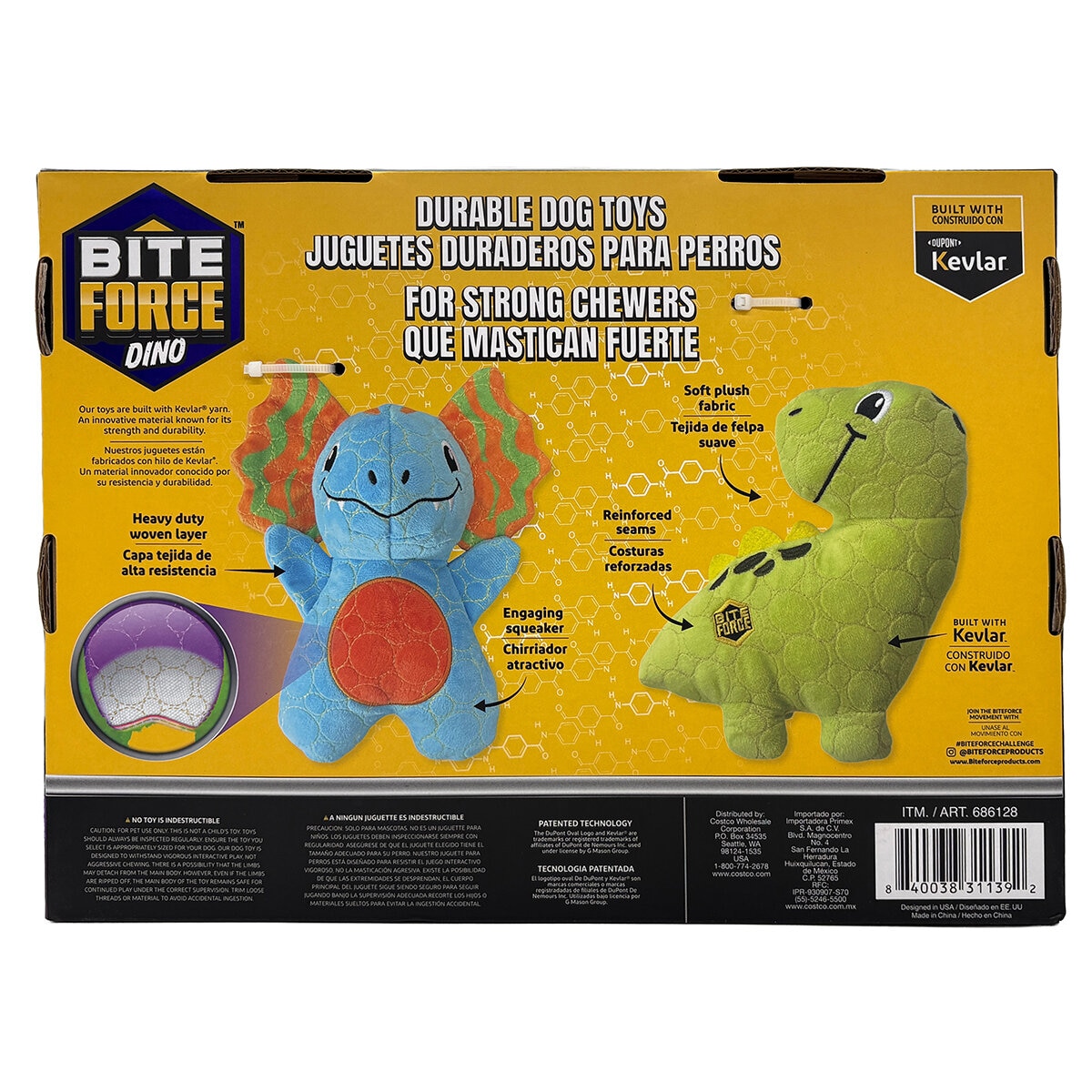 Bite Force Juguetes para Perro 2 pzas