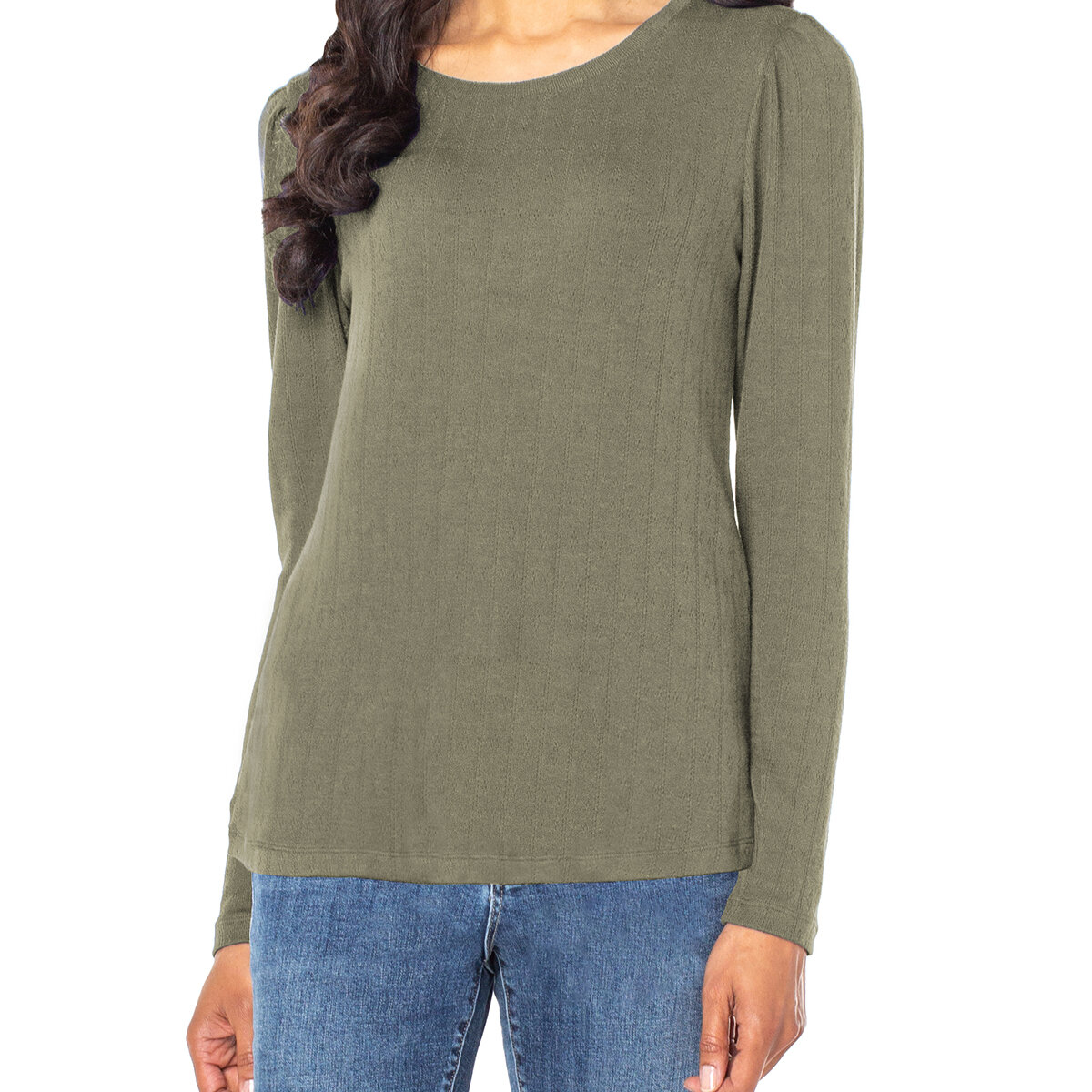 Well Worn Playera para Dama Verde Extra Chica