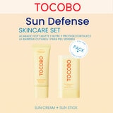 Tocobo, Sun Defense, Set de 2 piezas, Crema en Gel y Prebase Solar