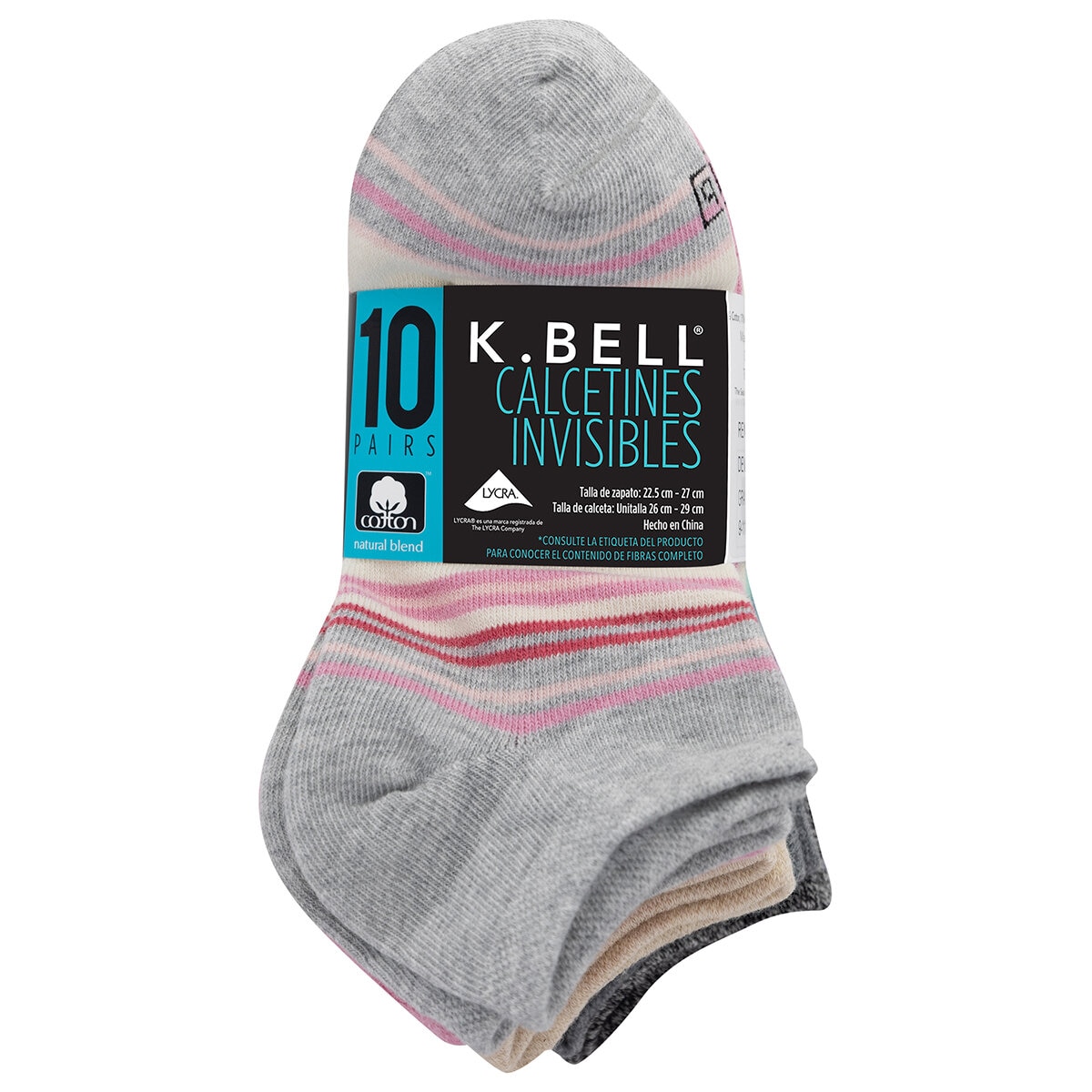 K. Bell Calcetines para Dama 10 piezas Morado