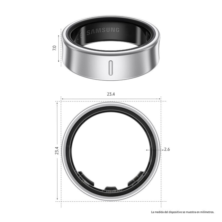 Samsung Galaxy Smart Ring Plata Titanio - Talla 8