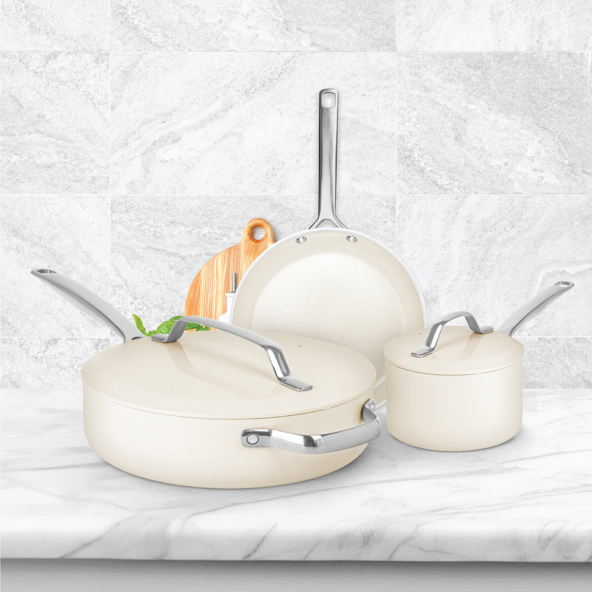 Gotham Steel Juego de Sartenes de 5 Piezas, Varios Colores