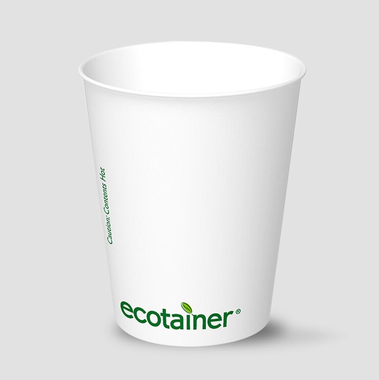 Ecotainer Vasos Compostables 160 pzas de 355 ml